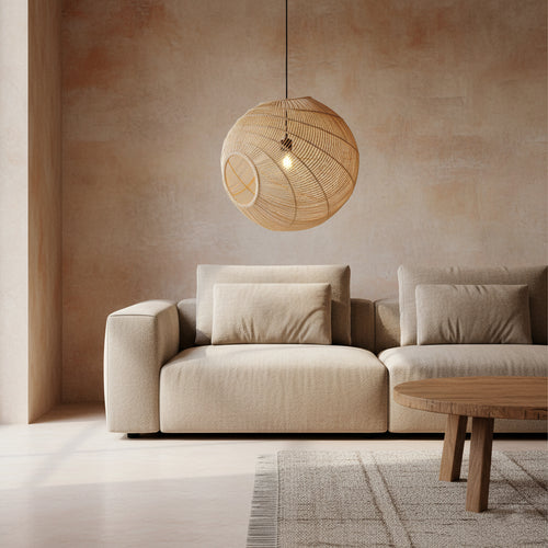 Raw Materials Luna rotan hanglamp Sphere - 50x52x50 cm
