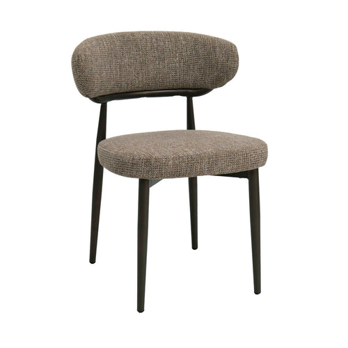 DÉJA Living Eetkamerstoel Milan - Taupe/Brons Stof - Set van 2