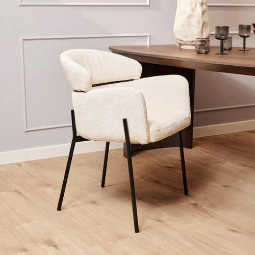 Starfurn  eetkamerstoel Otis - wit - 60,5x74,5x55cm - vtwonen shop