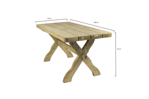 MaximaVida houten tuintafel Provence 170 cm - 60 mm houtdikte - vtwonen shop