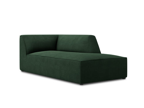 Micadoni rechter chaise longue Ruby structurele stof, groente - 180x93x69cm