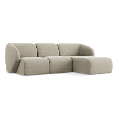LaMiaSofa hoekbank rechts Cervo - bouclé - taupe - 248x166x99