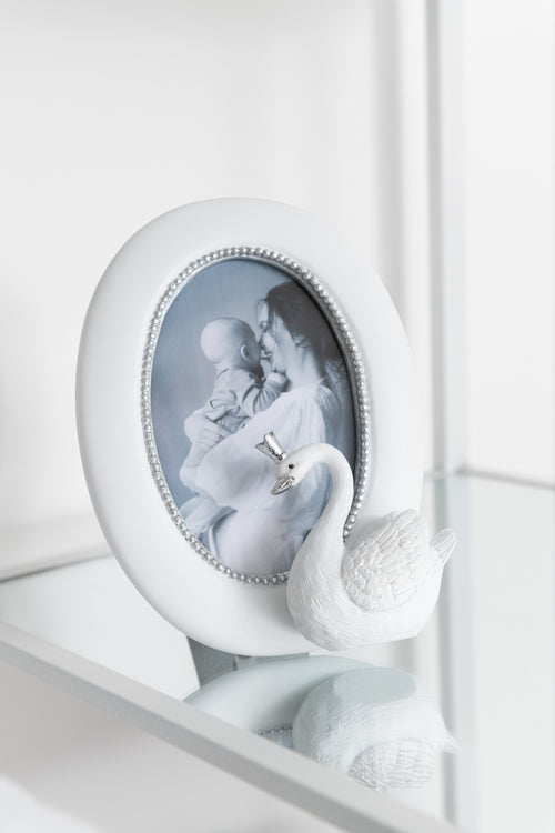 J-Line fotolijst Zwaan - polyresin - wit/zilver - vtwonen shop