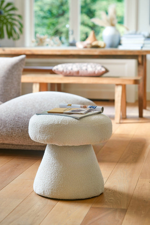 Mica Decorations Poef - H46 x Ø49 cm - Off White - vtwonen shop