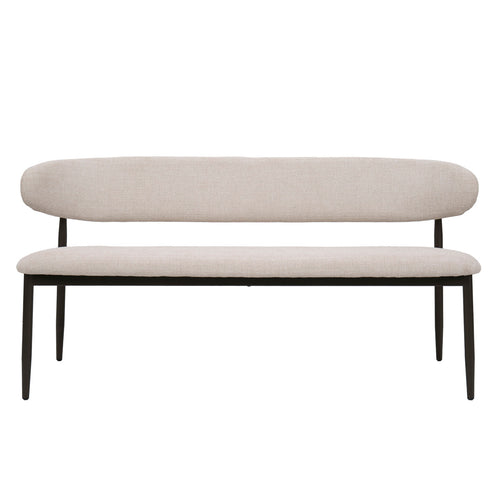 Giga Meubel Eetkamerbank Alexia - Beige/Brons - 180x55x77cm