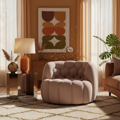 DÉJA Living Draaifauteuil Trones - Taupe - 100x98x72cm