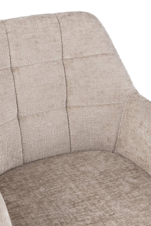 J-Line stoel Louna - ijzer/acryl - beige/lichtgrijs