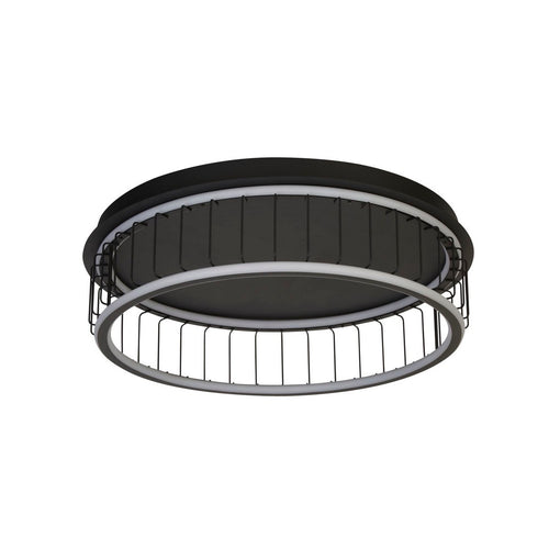 Circolo Cage LED-plafondlamp, zwart metaal