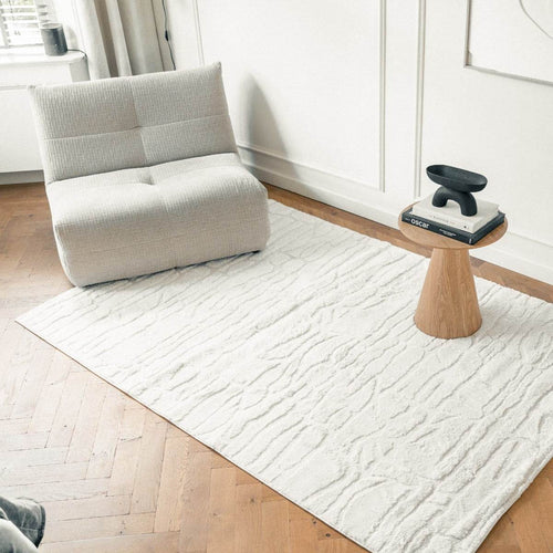 Interieur05 Scandinavisch vloerkleed Bjorn creme/wit - 240 x 330 cm