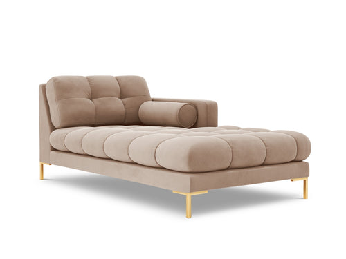 Cosmopolitan Design rechter chaise longue Bali flueel, beige - 185x102x75cm