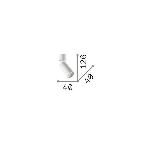 Ideal Lux DYNAMITE Enkele spot, zwart, 1x GU10