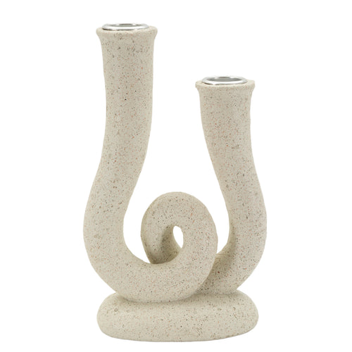 Mauro Ferretti kaarsenhouder - 12x7x20 cm - crème