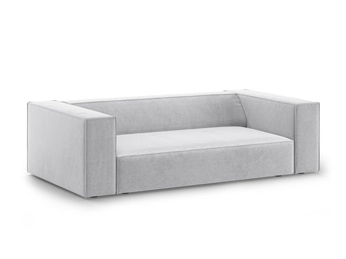 Cosmopolitan Design Bank Arendal 2-zits, chenille met ribbeleffect lichtgrijs - 102x180x70cm