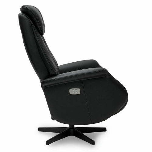 Furnhouse elektrische relaxfauteuil Bonanza - Zwart - Draaibaar - 83x76x115