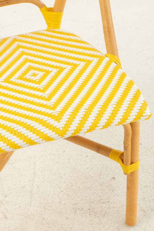 J-Line stoel Live - rotan/kunststof - naturel/geel