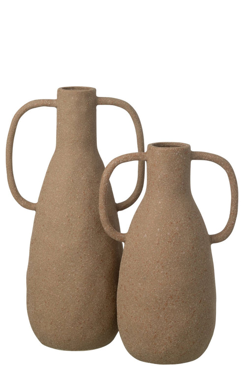 J-Line vaas Jodi - steengoed - taupe - large