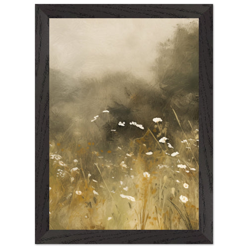 Artfulprints Poster met Lijst Abstract - Floral essence   - A4 21x29.7 cm - Groen