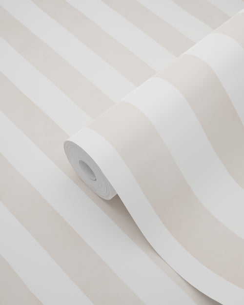 ESTAhome behang strepen beige en wit - 53 cm x 10.05 m - 131302