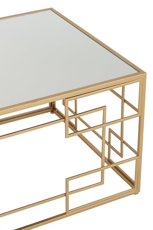J-Line salontafel Lijnen - metaal/glas - goud