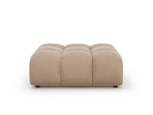Cosmopolitan Design Poef Sky flueel, zand - 80x102x43cm