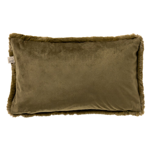 ZAYA - kussenhoes 30x50 cm - bontlook - Military Olive - groen