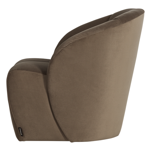 WOOOD draaifauteuil Mojo - Velvet - Taupe - 75x68x77