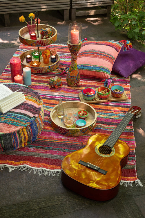 J-Line kandelaar Delhi - hout - mix