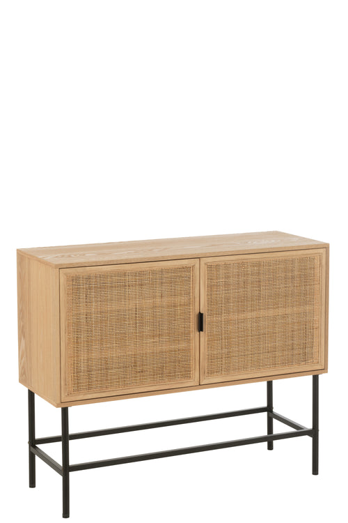 J-Line kast Vierkant - metaal - naturel/zwart - small - vtwonen shop