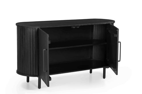 Giga Meubel Dressoir Merel - Metaal/Mangohout - Zwart - 140cm - vtwonen shop