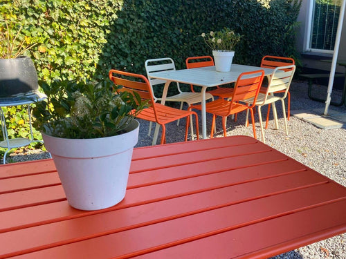 MaximaVida metalen tuinset Max ivoor 150 cm  1 tafel met 2 stoelen en 1 bank - vtwonen shop
