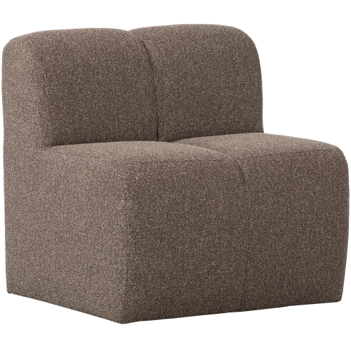 WOOOD eetbankje 84cm met rugleuning Mojo - Bouclé - Bruin Melange - vtwonen shop