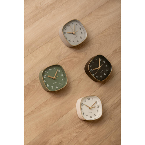 Karlsson wekker Travel Square - grijs - 8.5x8.5x8.5cm - Vaderdag - Vaderdagcadeau - Vaderdag cadeautje voor hem