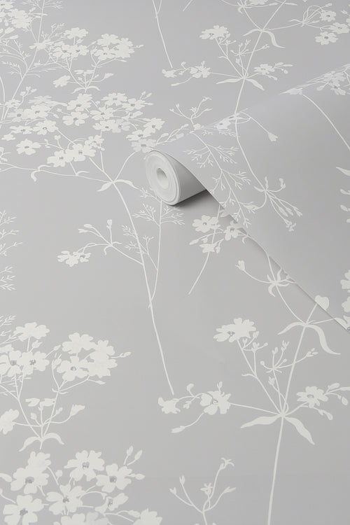 Next vliesbehang Leaf grijs 10mx52cm