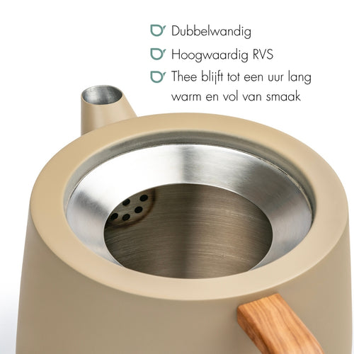 Bredemeijer -Theepot Facet - taupe - 1,1L