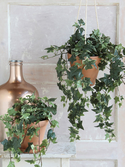 Mica Decorations Hedera Kunst Hangplant - H129 cm - Groen Bont