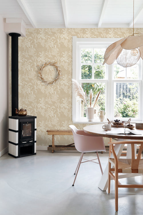 ESTAhome behang tropische bladeren lichtbeige - 50 x 900 cm - 139888 - vtwonen shop