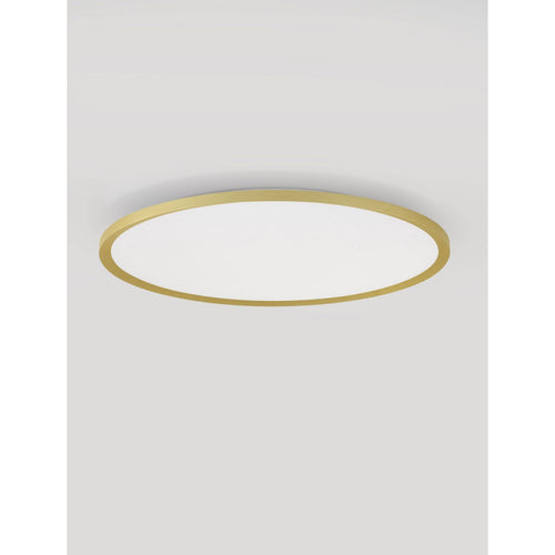 Nova Luce AOTON Geïntegreerde LED-plafondlamp, halfverzonken, geborsteld goud, Triac dimbaar, 55W, 4661lm, 2700-3000K kleurtemperatuur.