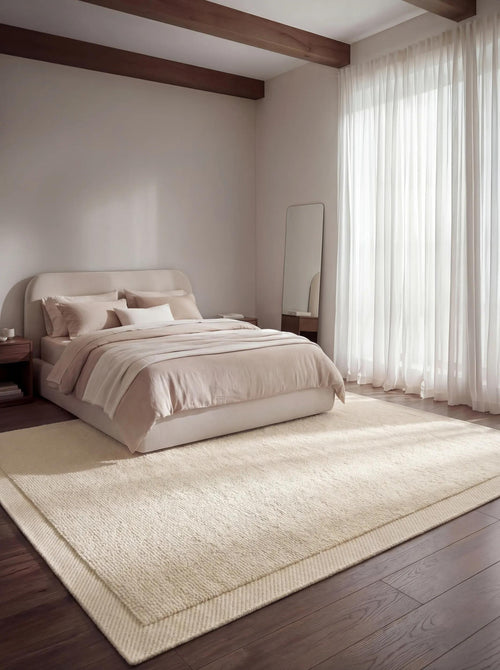 benuta wollen vloerkleed Franco - créme - 120x170 cm