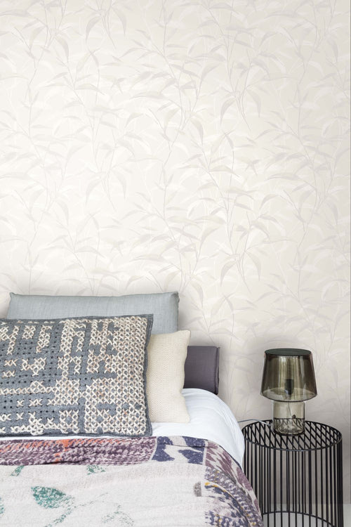 Masureel behang bladeren wit - 53 cm x 10.05 m - 632094 - vtwonen shop