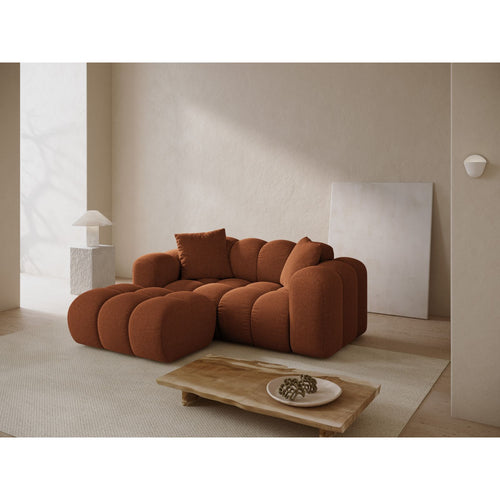 Cosmopolitan Design - Linker hoekbank Treno 2-zits, chenille baksteen - 164x180x70cm