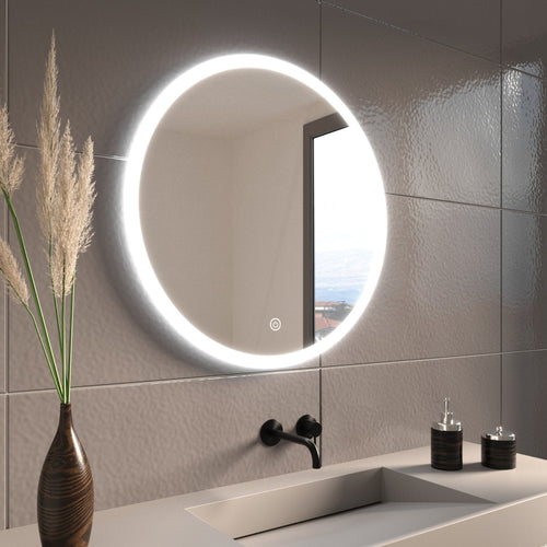 LOMAZOO badkamerspiegel Seattle Premium - met LED verlichting & anti condens - rond - 60 cm