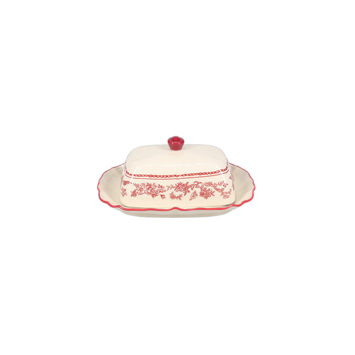 S|P Collection - Boterpot 20x14,5xH8,5cm burgundy Cyril