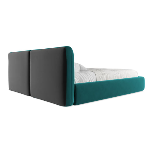 LaMiaSofa Bed met opbergruimte Milano - velours - marien - 200x228x82