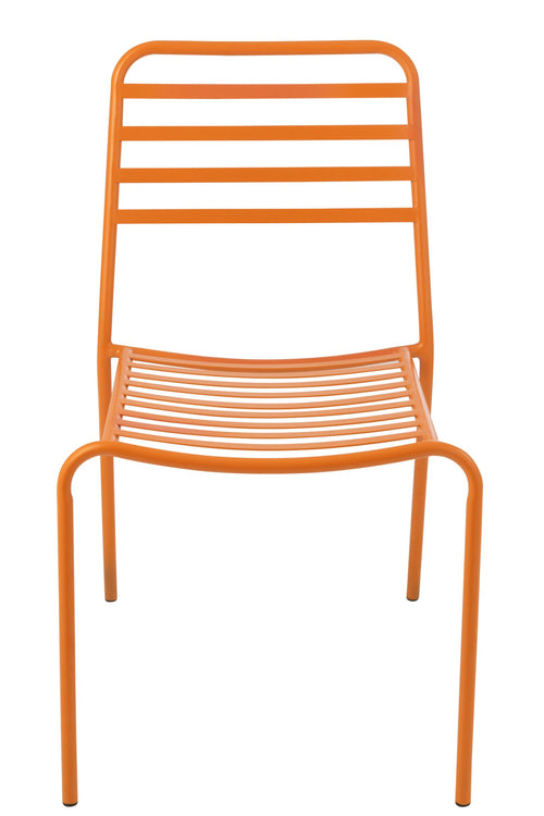 J-Line decoratie - polyresin - gestreept/meta - oranje