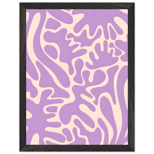 Artfulprints Poster met Lijst Matisse – Purple flora   - 30x40 cm - Paars