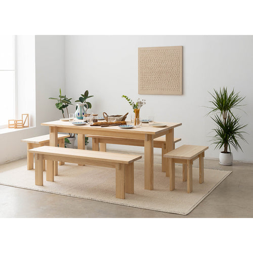 Naan Furniture Eettafel Palafrugell - Natuurlijk ongelakt massief hout - 6 personen - 180 cm - vtwonen shop