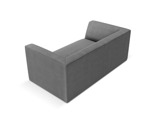 Micadoni Bank Ruby 2-zits, structurele stof, grijs - 93x174x69cm