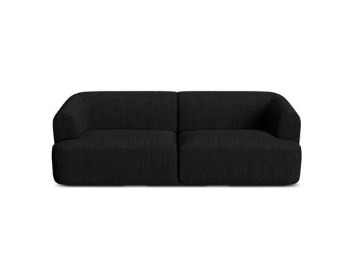 Cosmopolitan Design Modulaire bank Campi 3-zits, structurele stof zwart - 90x220x70cm