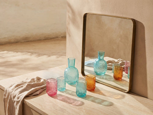 J-Line drinkglas Maya - glas - oranje - giftbox van 4