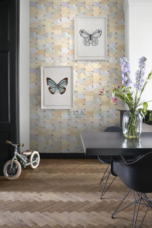 ESTAhome XXL behang postcards meerkleurig - 50 x 900 cm - 158105 - vtwonen shop